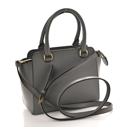 Prada Saffiano Soft Calfskin Mini Zippered Tote Marmo 3 of 12