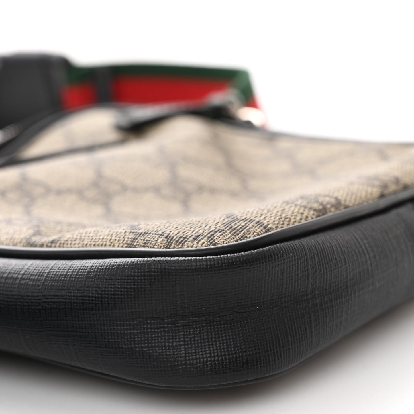 GG Supreme Monogram Web Belt Bag Black