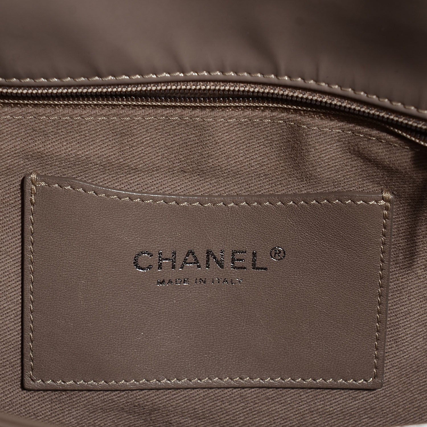 Chanel Patent Quilted Large Just Mademoiselle Bowling Bag Grey 6 of 7