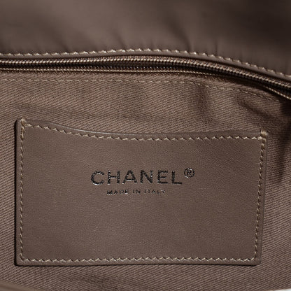Chanel Patent Quilted Large Just Mademoiselle Bowling Bag Grey 6 of 7