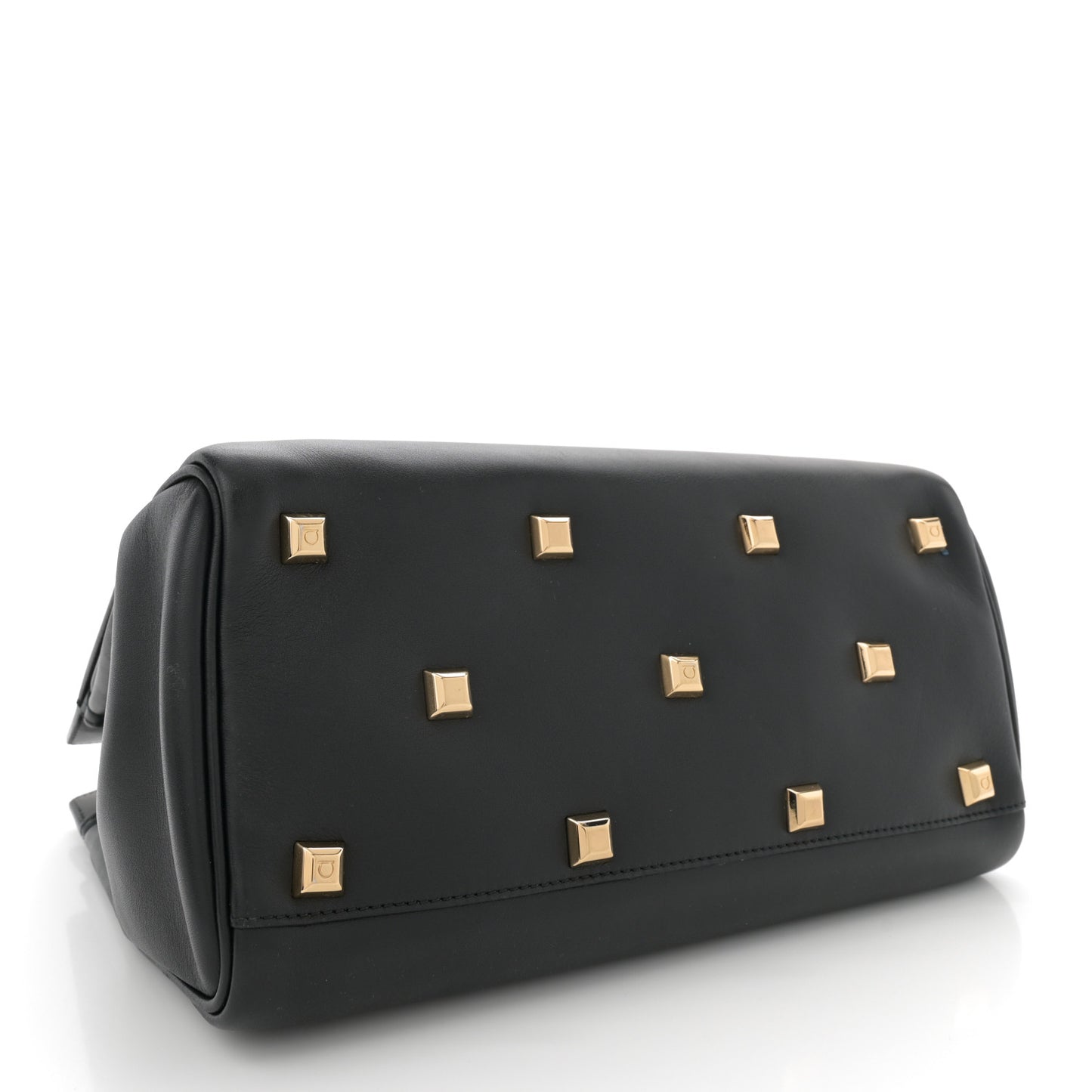 Calfskin Medium Studio Bag Black