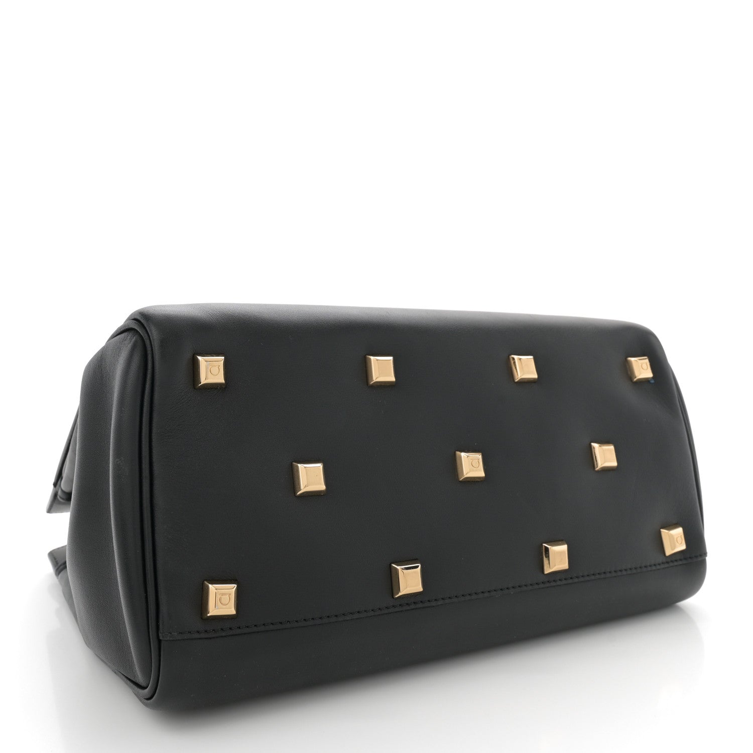 Salvatore Ferragamo Calfskin Medium Studio Bag Black 4 of 10