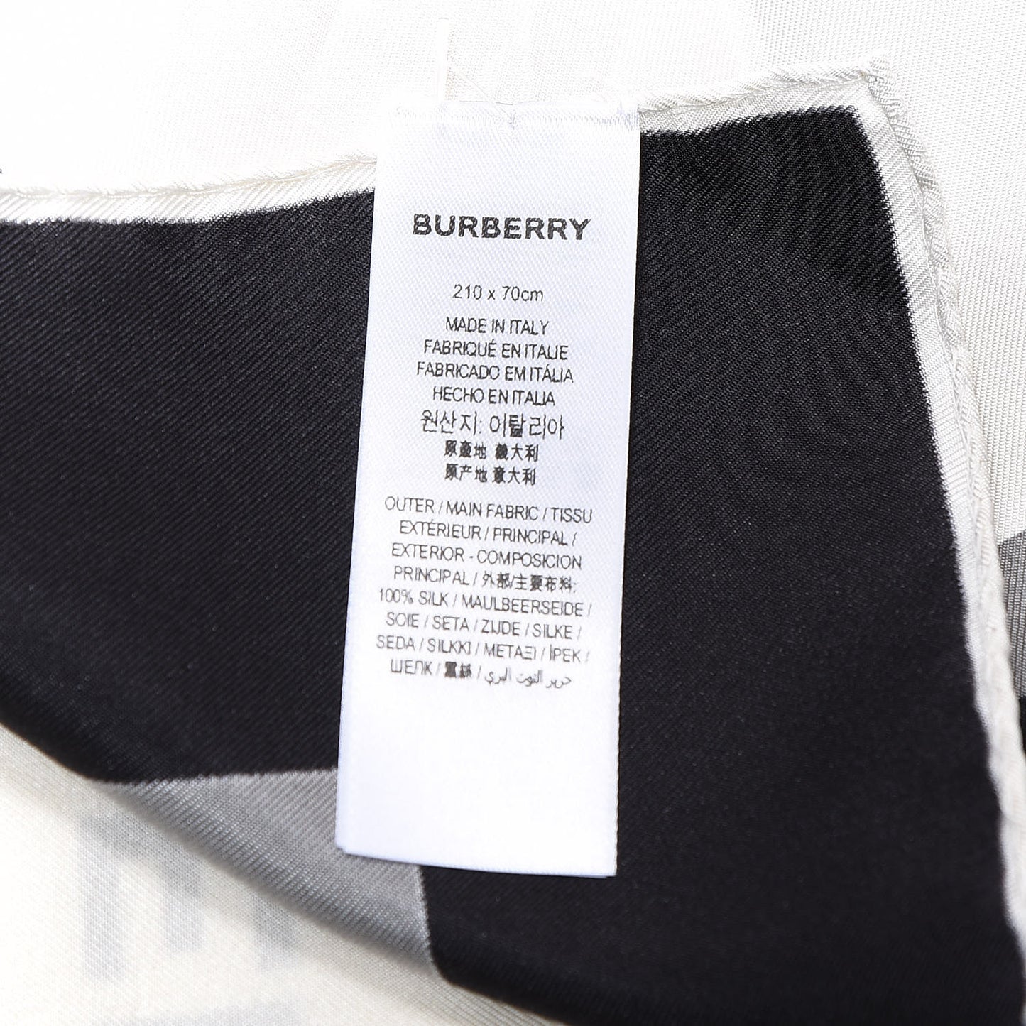Silk Montage Print Scarf Monochrome