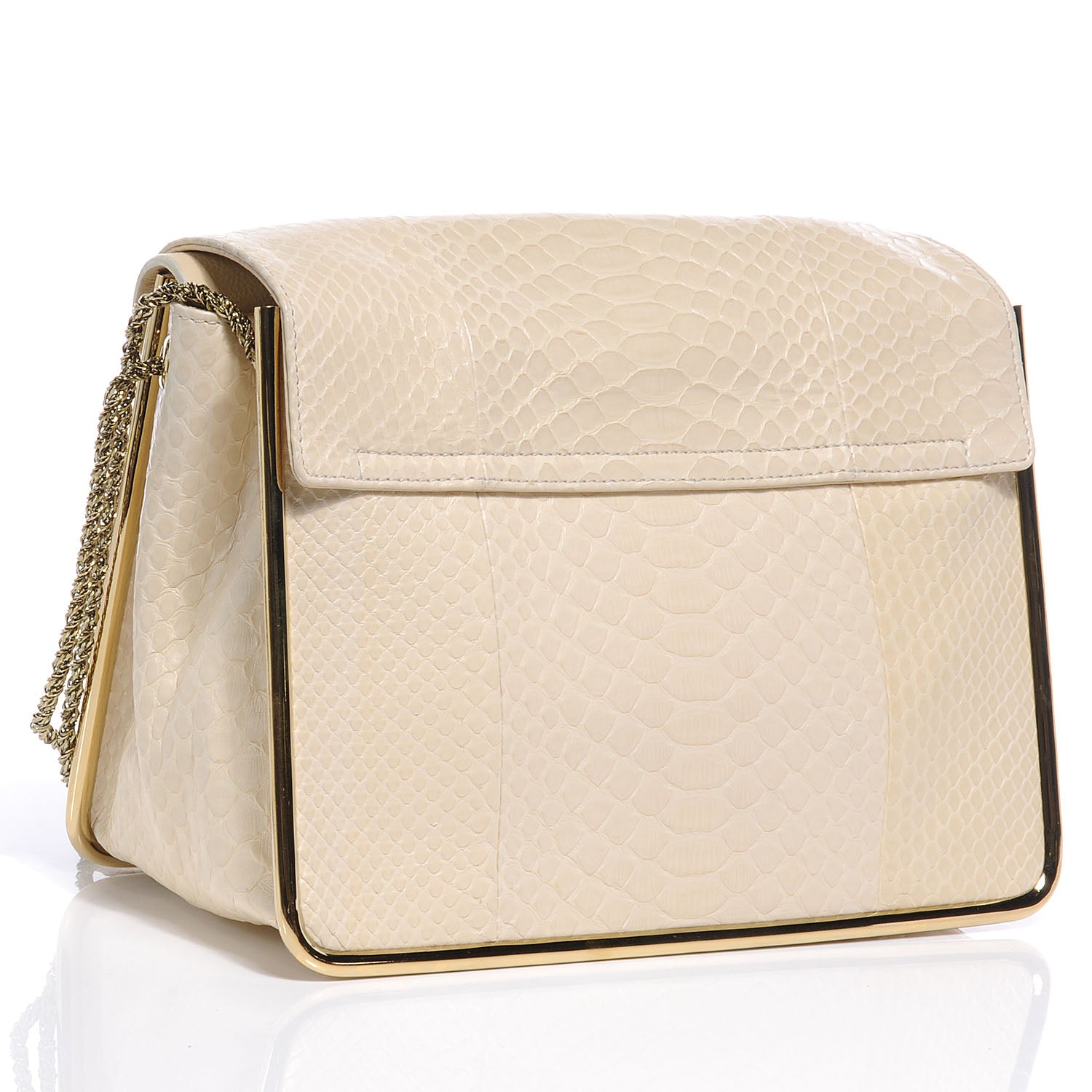 Chloe Python Sally Flap Bag Cream 3 of 8