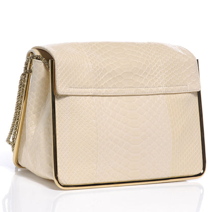 Chloe Python Sally Flap Bag Cream 3 of 8