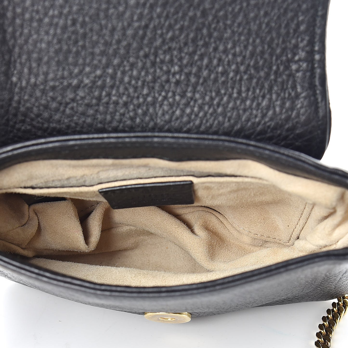 Pebbled Calfskin Small 1973 Chain Shoulder Bag Black