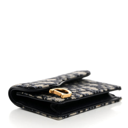 Christian Dior Oblique Saddle Card Holder Blue 4 of 8