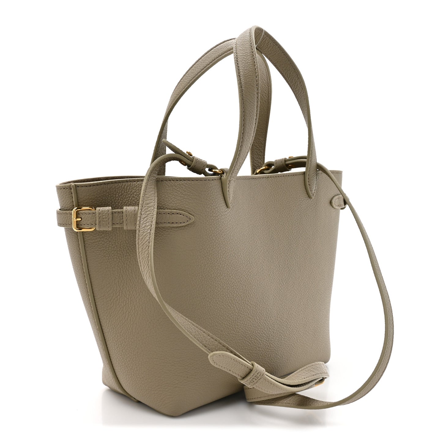 Grained Calfskin Triomphe Mini Cabas Anais Modern Taupe