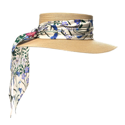Gucci Woven Rope Straw New Flora Alba Hat M White 5 of 8