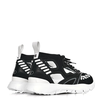 Valentino Garavani Fabric Suede Calfskin Mens Sneakers 40.5 Black White 4 of 7