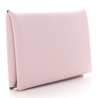 Hermes Evercolor Calvi Card Case Mauve Pale 3 of 8