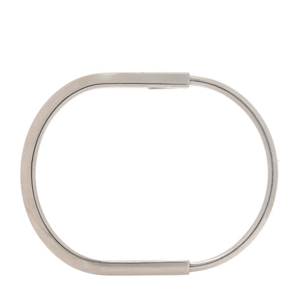 Tiffany 18K White Gold Lock Narrow Bangle Bracelet 3 of 6