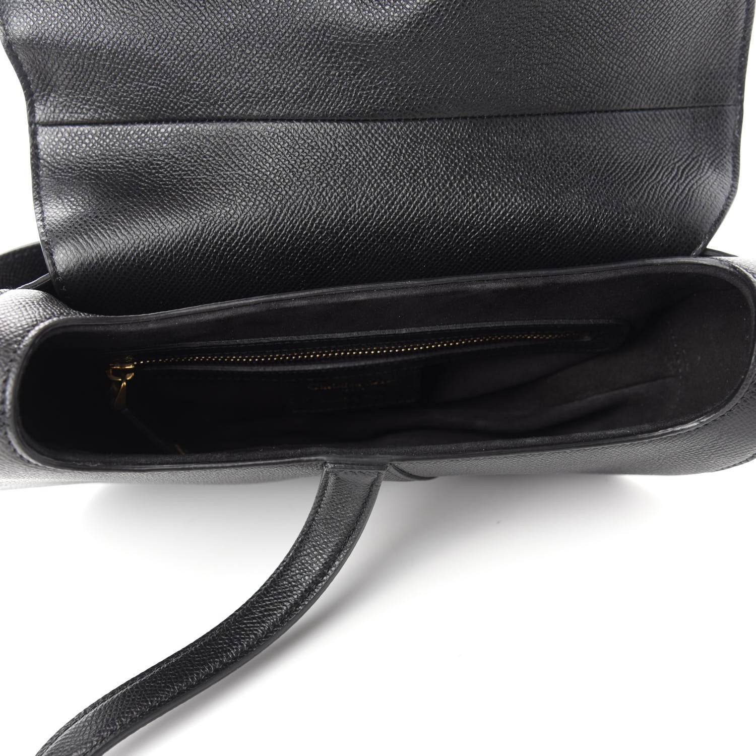 Christian Dior Grained Calfskin Saddle Bag Black 5 of 10