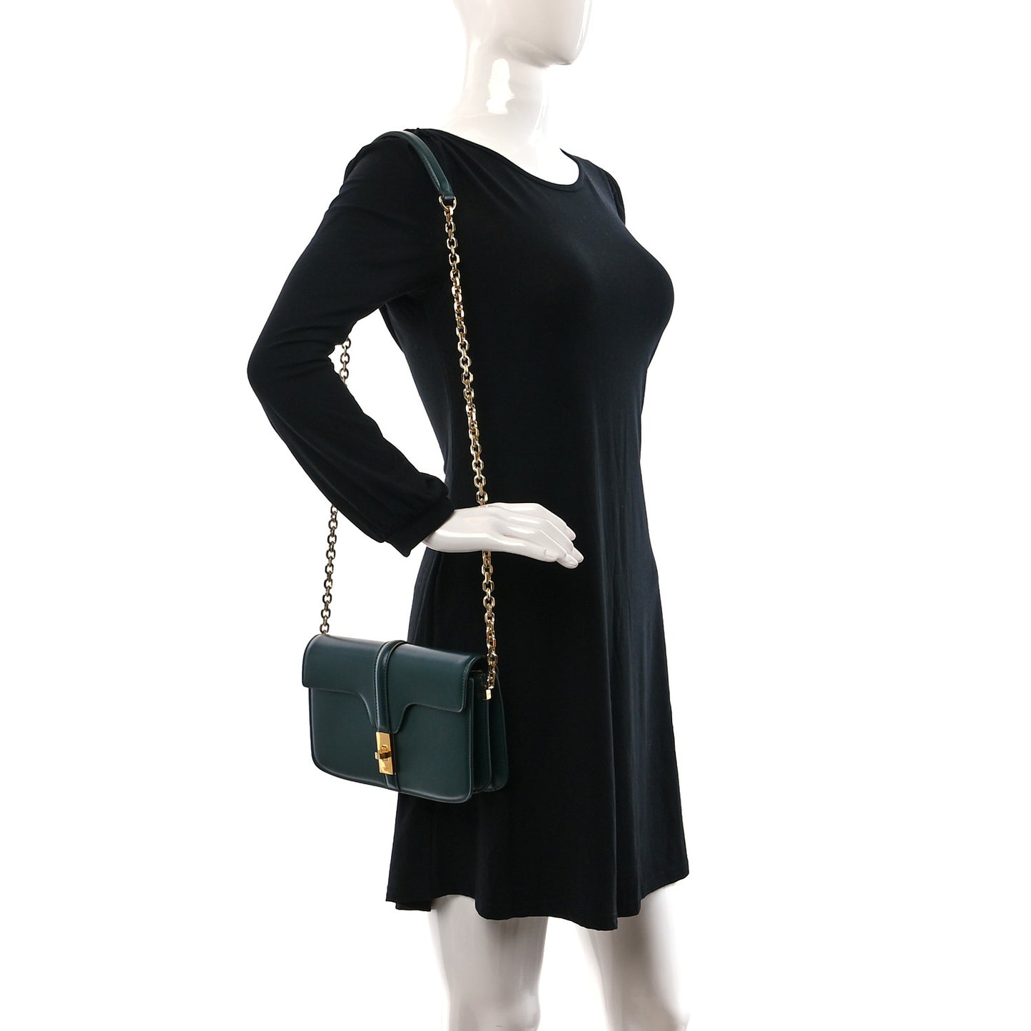 Satinated Calfskin 16 Chain Bag Amazone