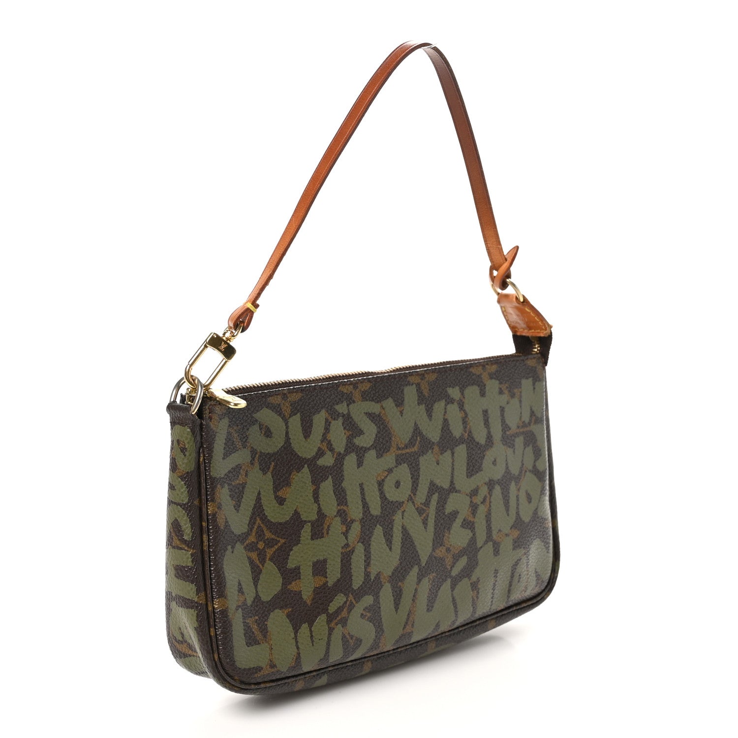 Louis Vuitton Monogram Graffiti Pochette Accessories Kaki 3 of 10