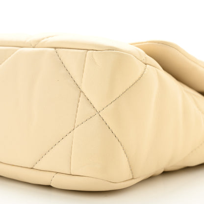 Chanel Lambskin Quilted Medium Chanel 19 Flap Beige 10 of 11