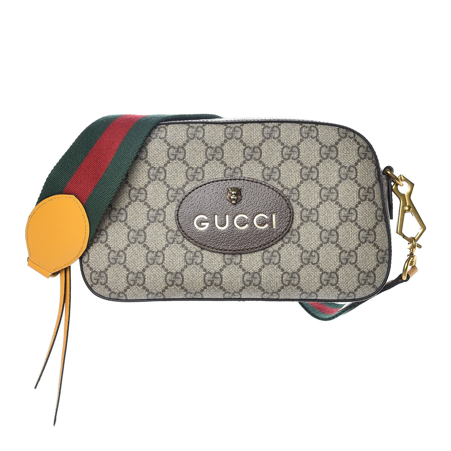 GG Supreme Monogram Web Neo Vintage Shoulder Bag Beige New Acero Crop