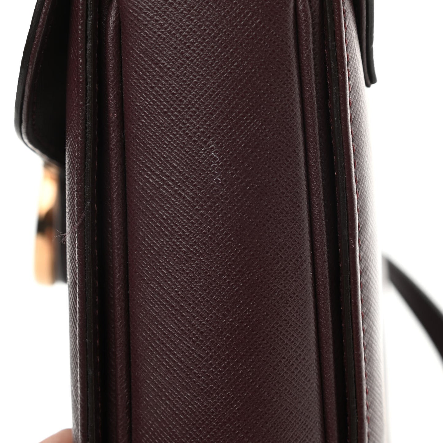 Calfskin Gancini Top Handle Shoulder Bag Burgundy