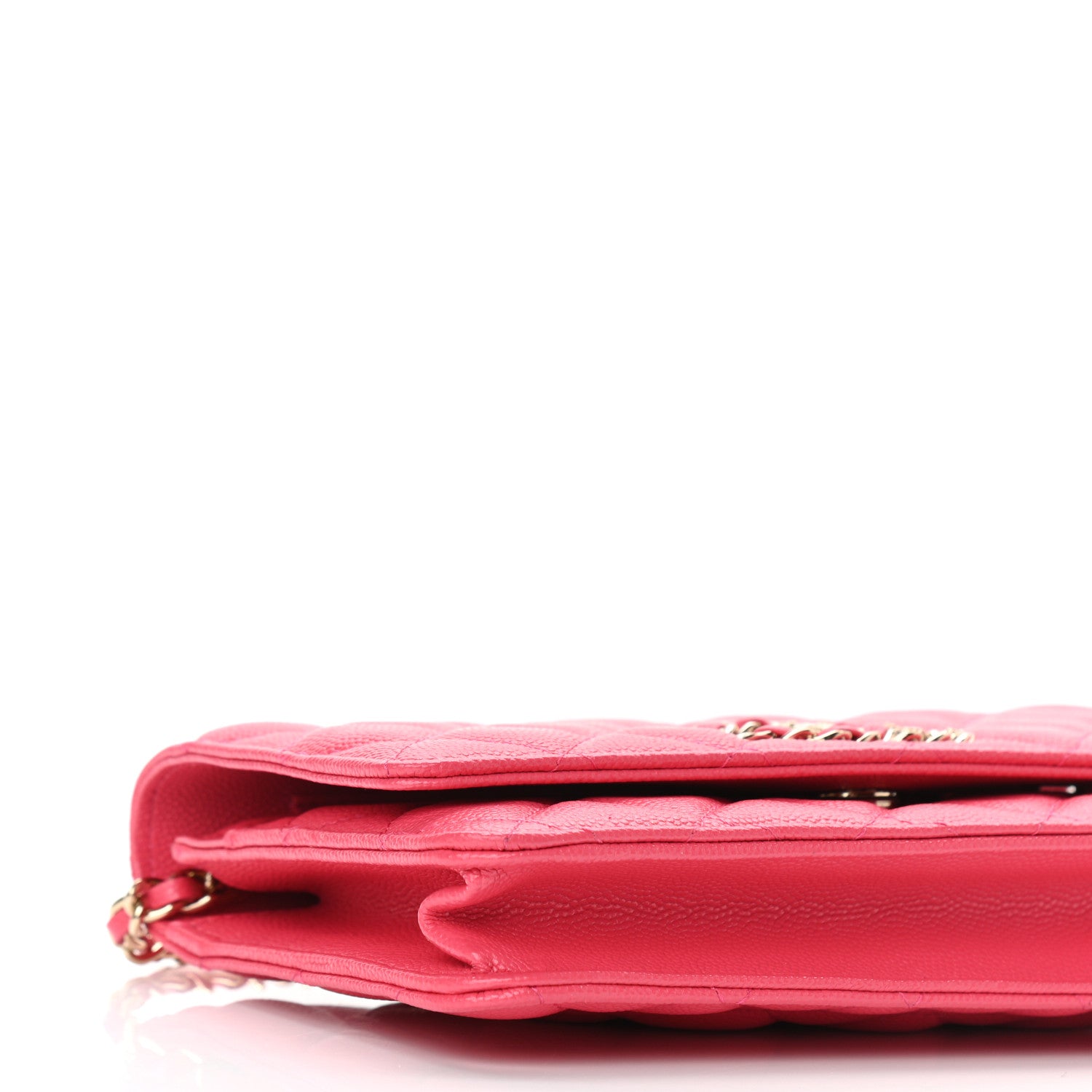 Chanel Caviar Quilted French New Wave Chain CC Wallet On Chain WOC Pink 10 of 13