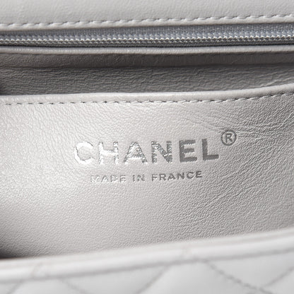 Chanel Lambskin Quilted Mini Rectangular Flap Grey 6 of 10