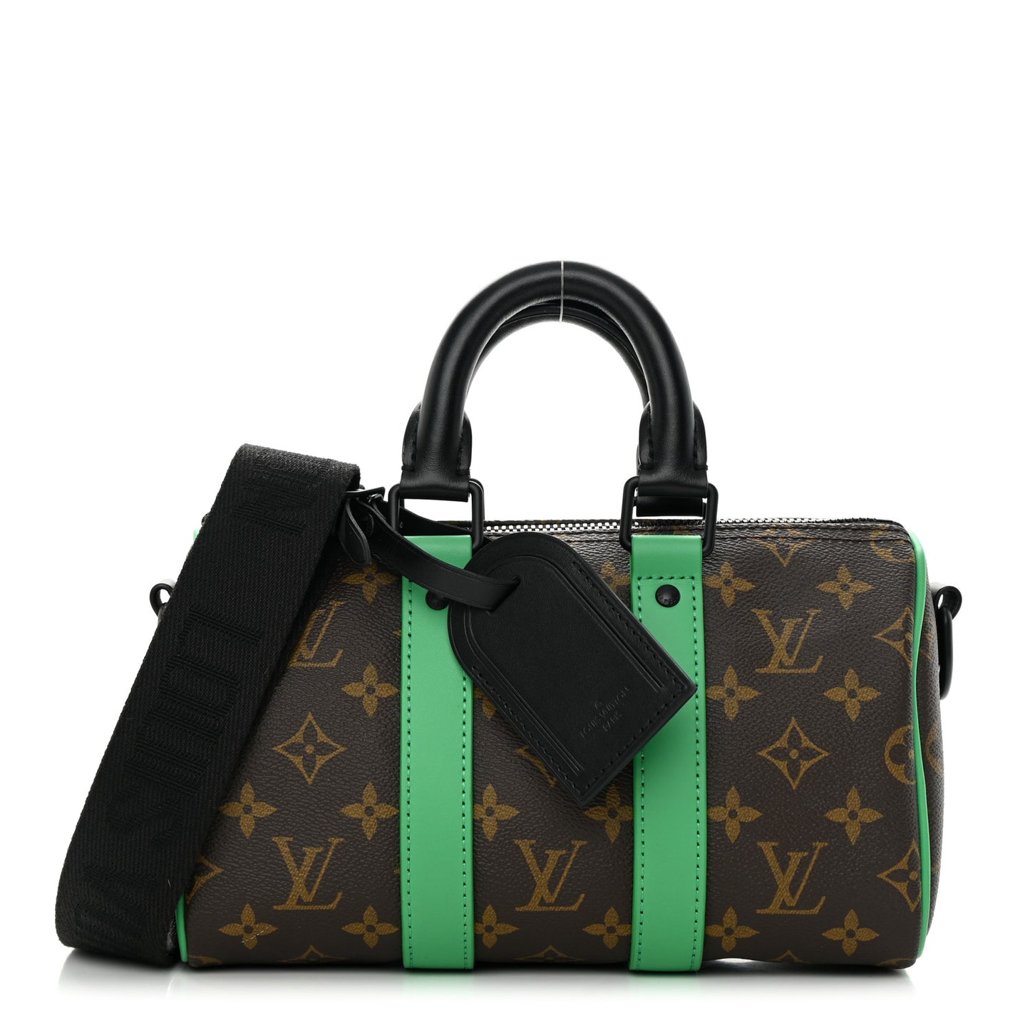 Monogram Macassar Keepall Bandouliere 25 Minty Green