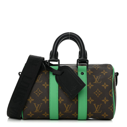 Louis Vuitton Monogram Macassar Keepall Bandouliere 25 Minty Green 1 of 12