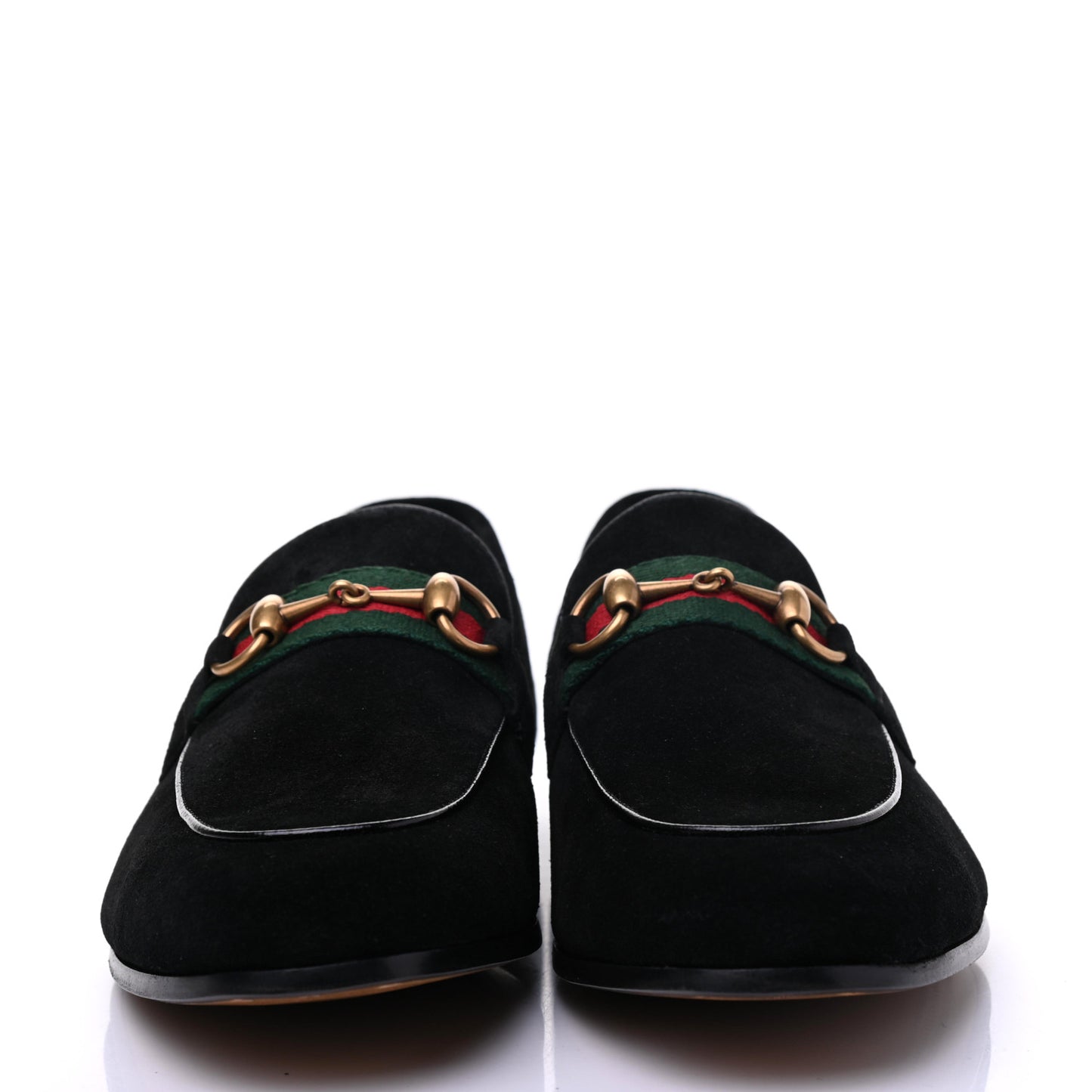 Suede Web Mens Horsebit Loafers 8 Black
