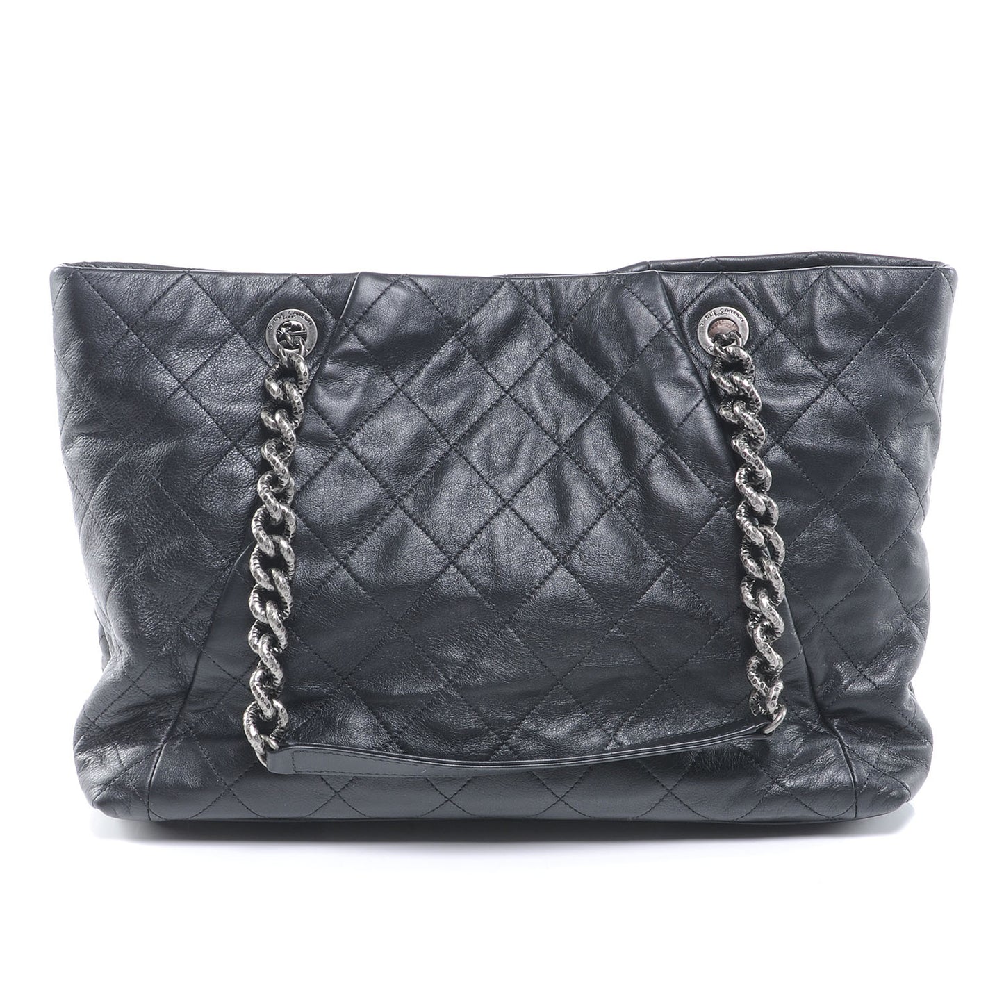 Calfskin Coco Pleats Tote Black