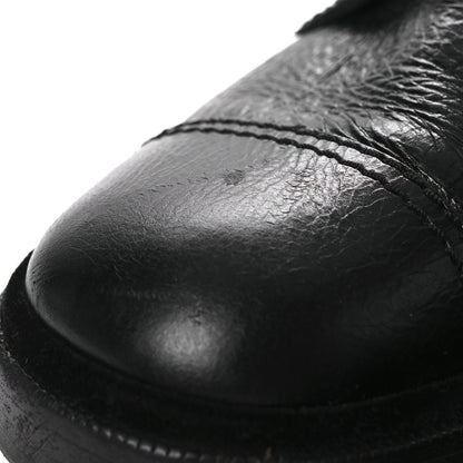 Chanel Shiny Calfskin Velvet Pearl Combat Short Boots 41 Black 11 of 14