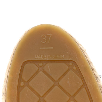 Chanel Lambskin CC Espadrilles 37 Beige Black 8 of 14