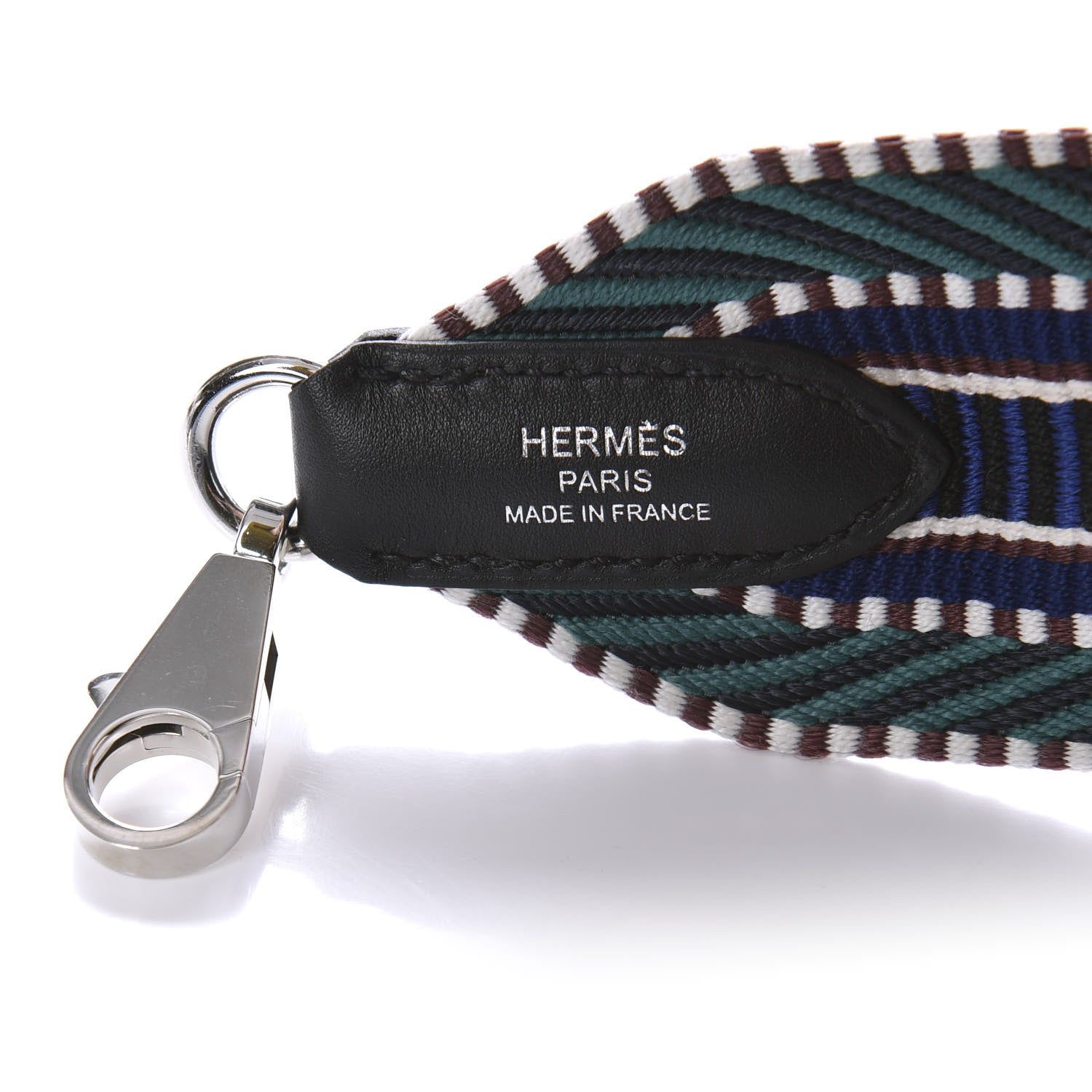 Hermes Toile Swift 50mm Sangle Cavale Shoulder Strap Malachite Bleu Electrique Black 4 of 4