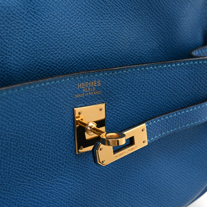 Hermes Courchevel Kelly Banana Belt Bag Bleu France 6 of 6