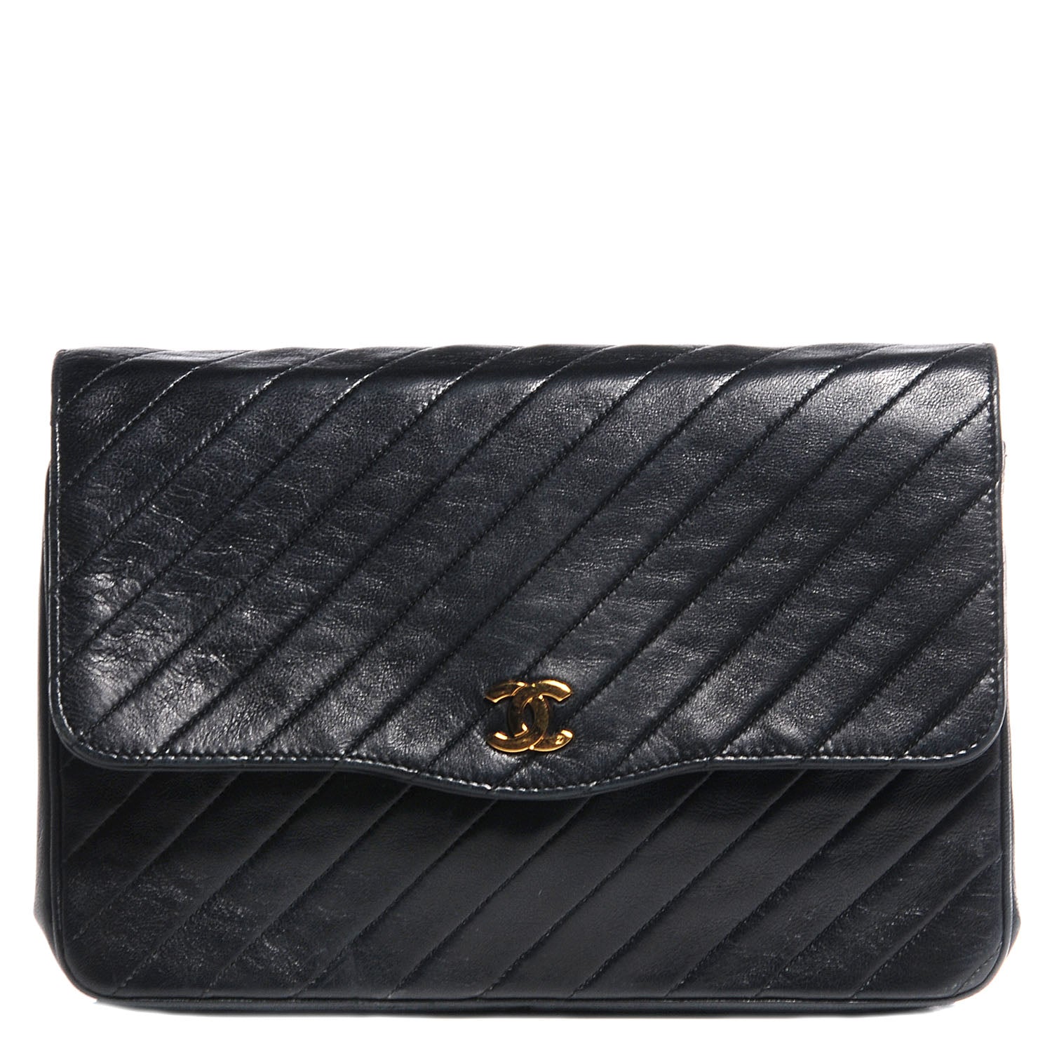 Chanel Lambskin Quilted Small Single Flap Black 1 of 7