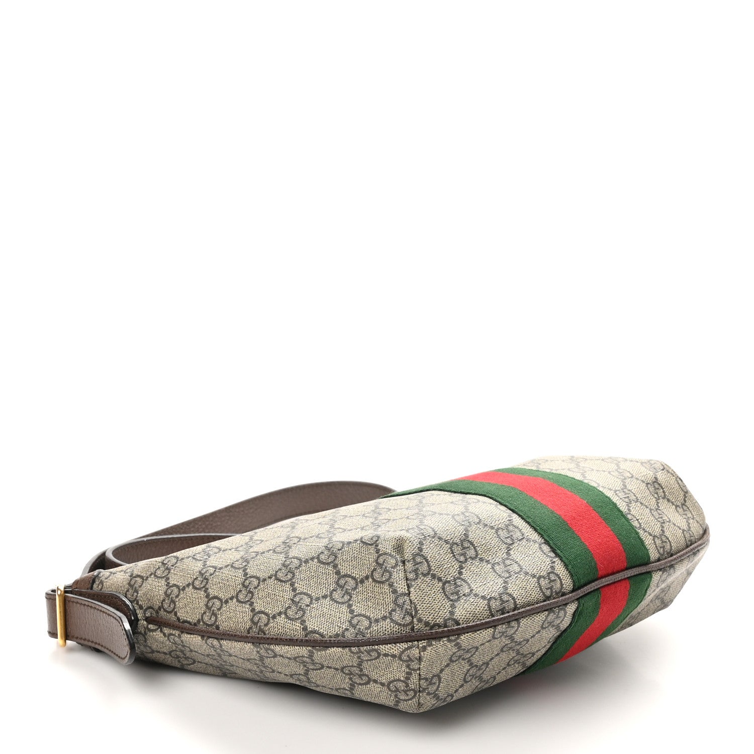 Gucci GG Supreme Monogram Web Small Ophidia Half Moon Hobo Brown 4 of 12