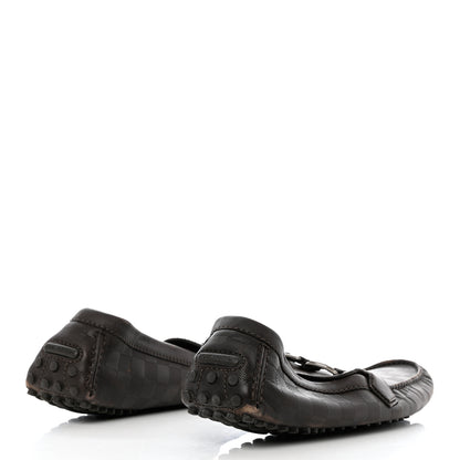 Louis Vuitton Damier Infini Hockenheim Moccasin Loafers 9 Brown 4 of 10