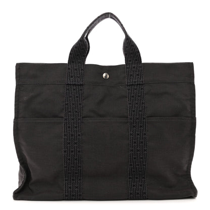 Hermes Canvas Herline Tote GM Grey 1 of 9