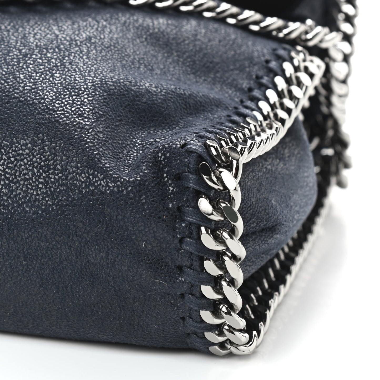 Shaggy Deer Falabella Fold Over Tote Navy