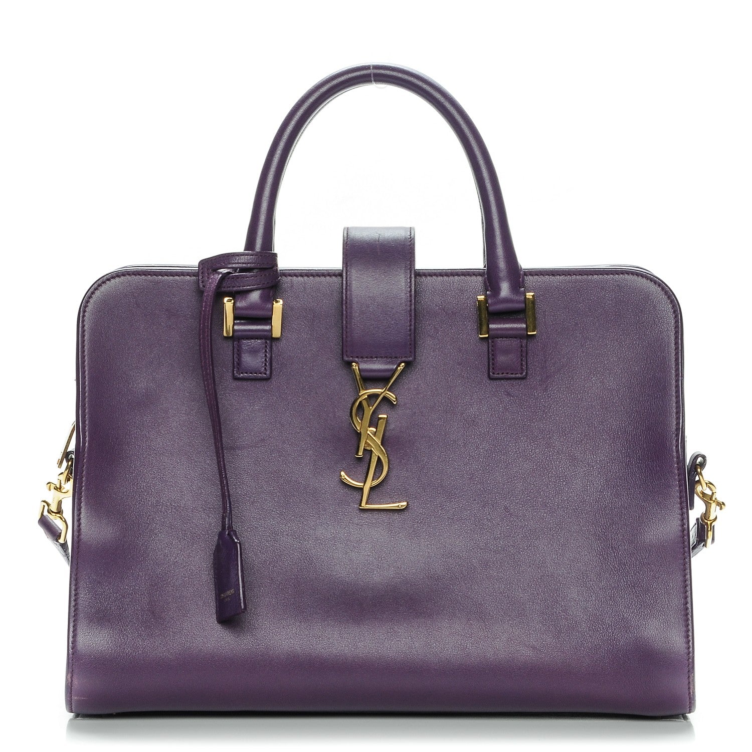 Saint Laurent Calfskin Small Monogram Cabas Purple 1 of 10