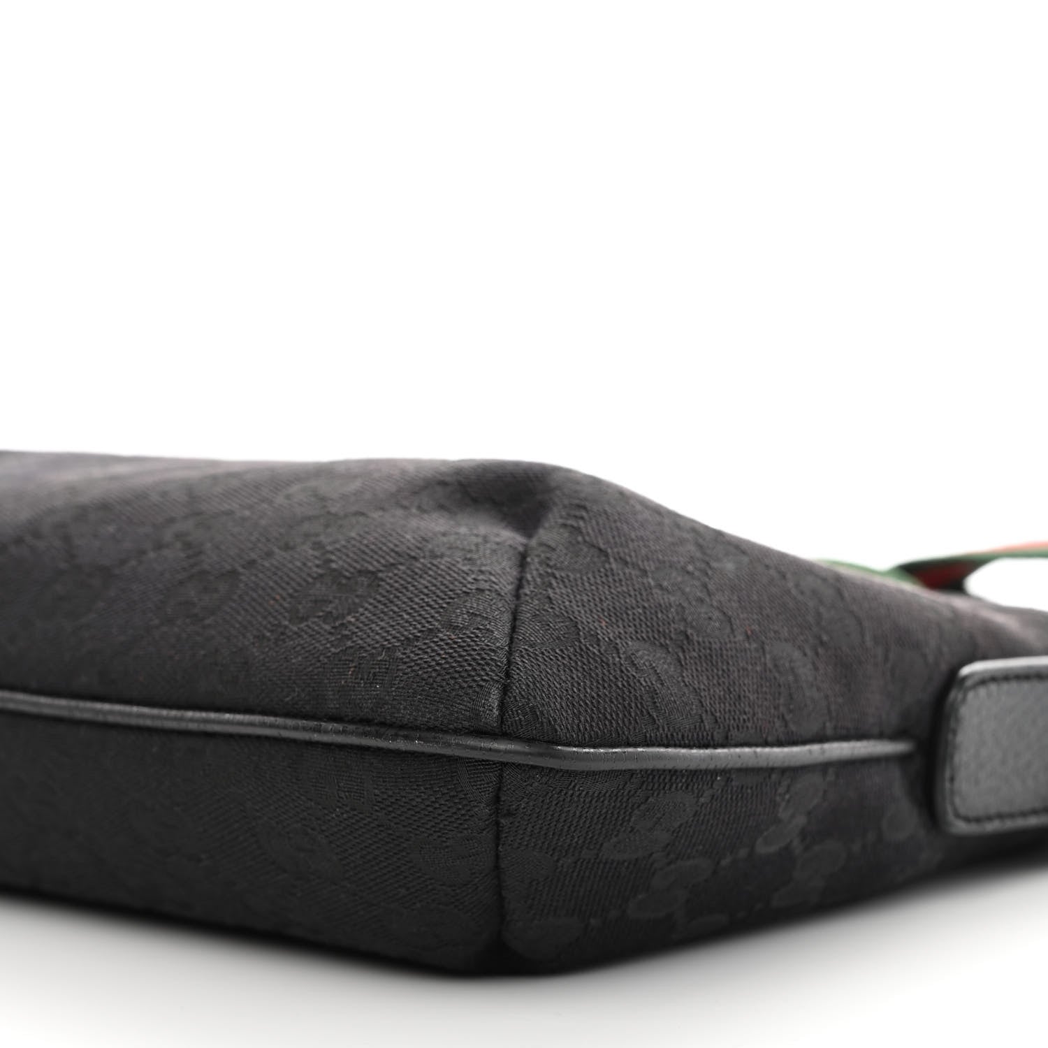 Gucci Monogram Web Small Flat Messenger Crossbody Black 10 of 13