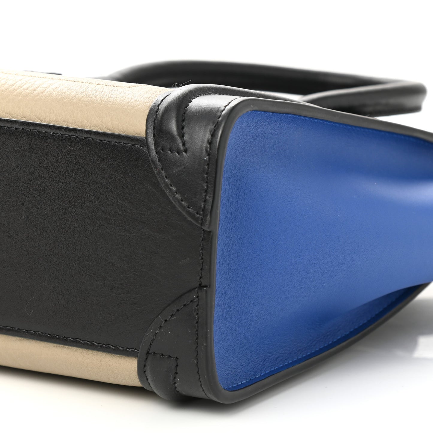 Elephant Calfskin Nano Tri-Color Luggage Sand