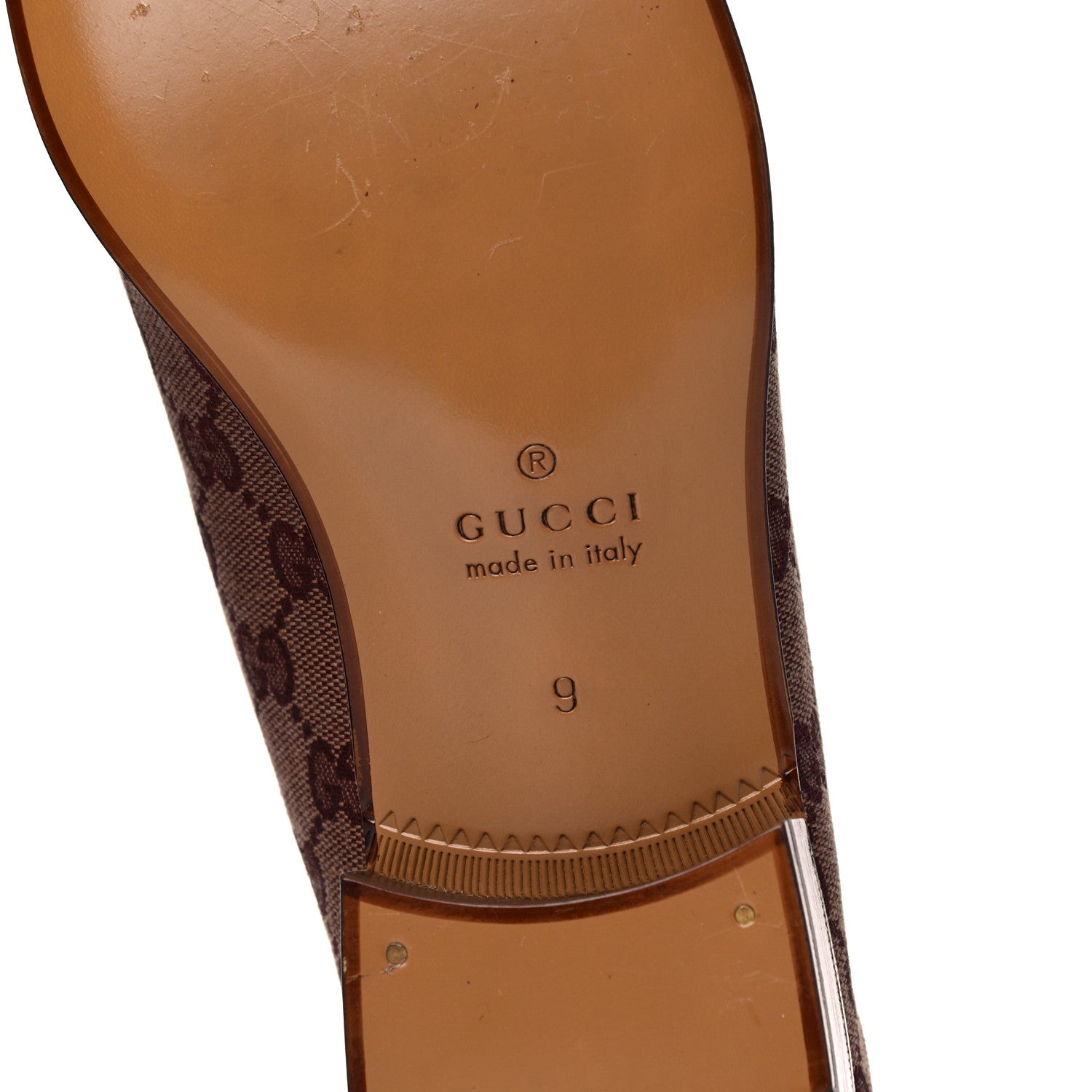 Gucci GG Monogram Granada Kid Mens Horsebit Loafers 9 Sahara Rubino Bright Bordeaux 6 of 10