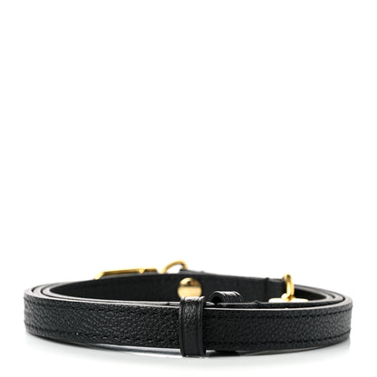 Louis Vuitton Calfskin 16mm Adjustable Shoulder Strap Black 2 of 4