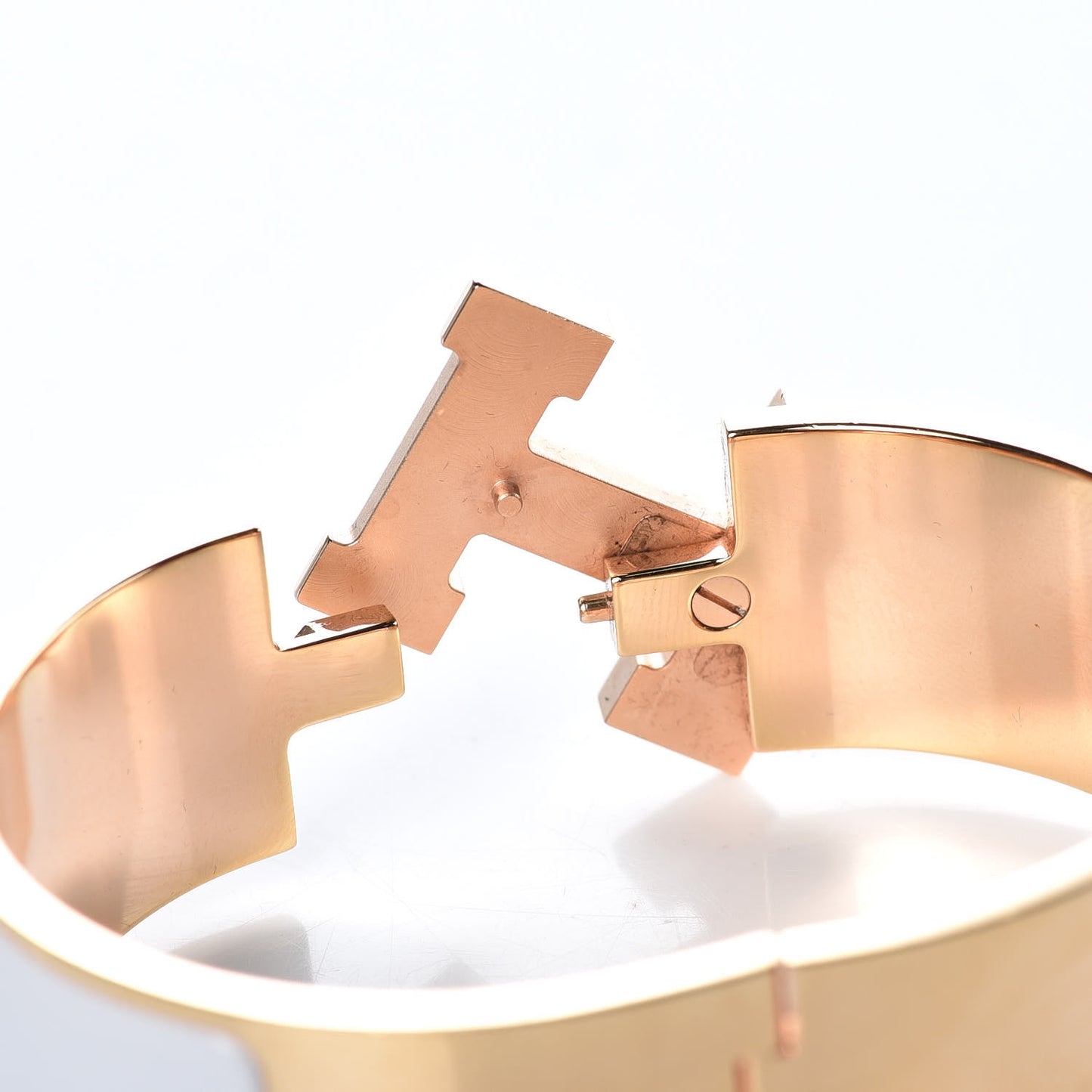 Enamel Wide Clic Clac H Bracelet PM White