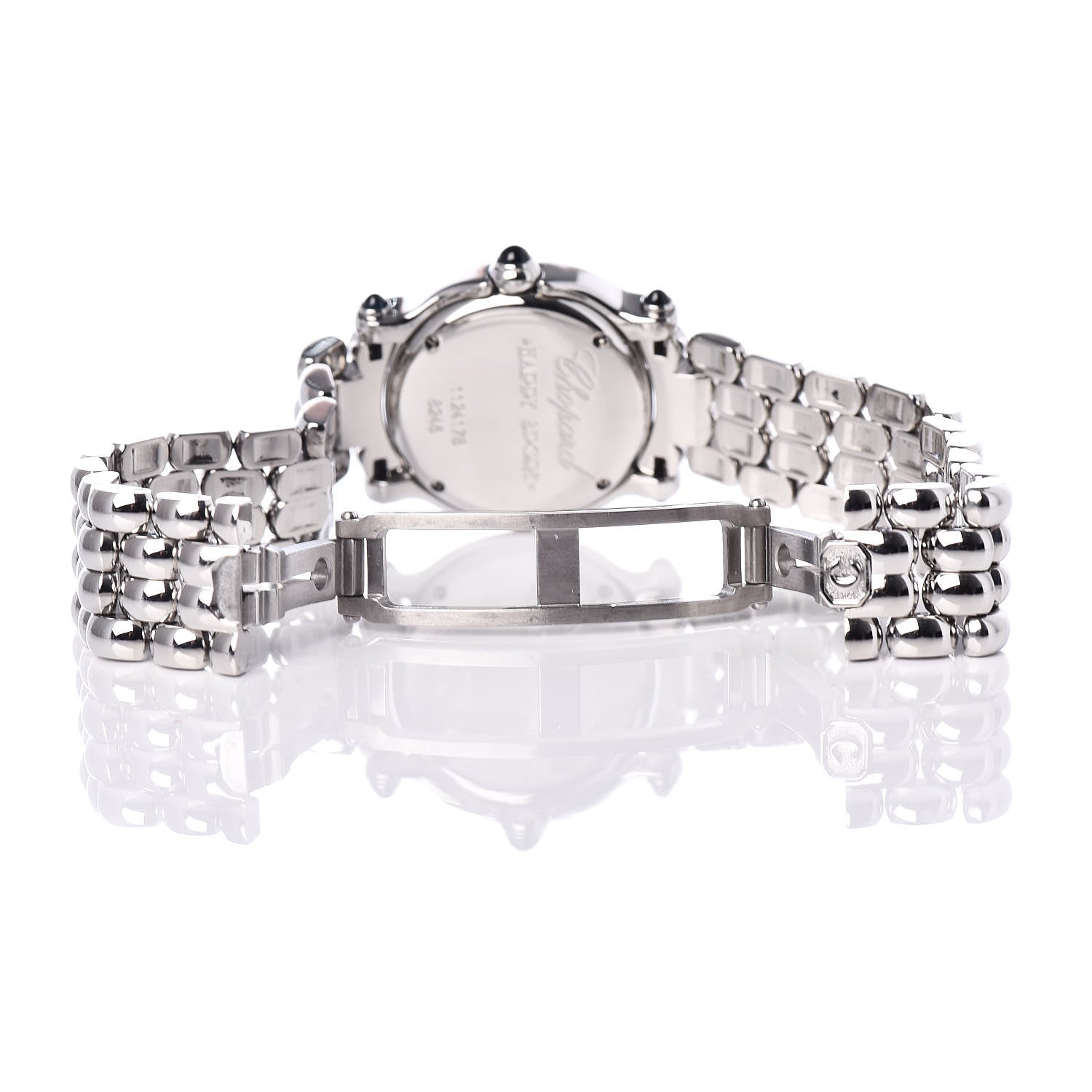Chopard Stainless Steel 5 Diamond Mother of Pearl 26mm Happy Sport Quartz Watch 6 of 6