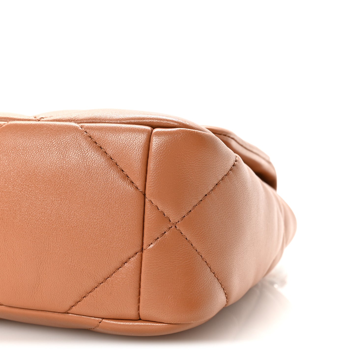 Lambskin Quilted Medium Chanel 19 Flap Brown