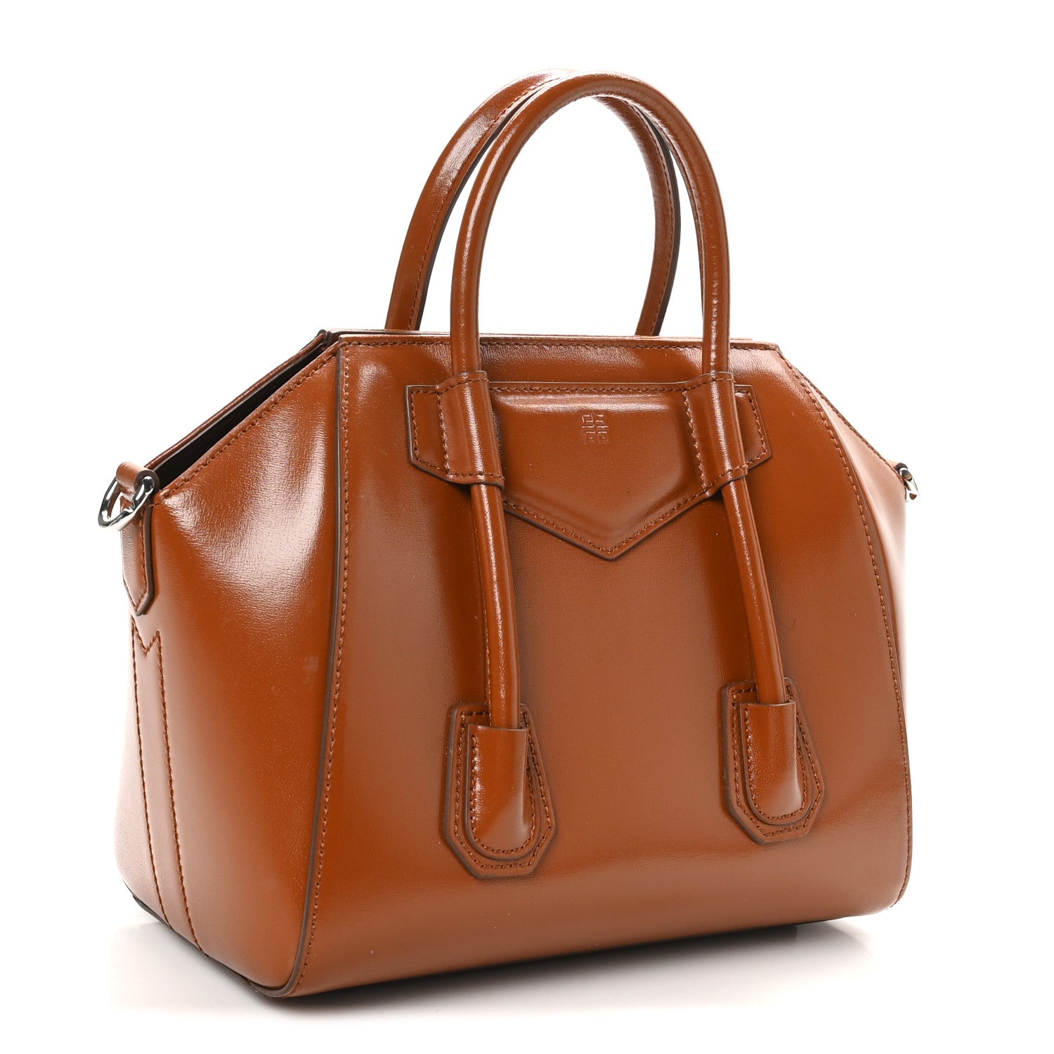 Givenchy Box Calfskin Mini Lock Antigona Shoulder Bag Beige Chestnut 3 of 10