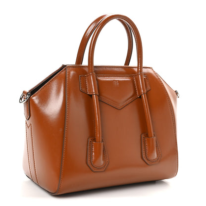 Givenchy Box Calfskin Mini Lock Antigona Shoulder Bag Beige Chestnut 3 of 10