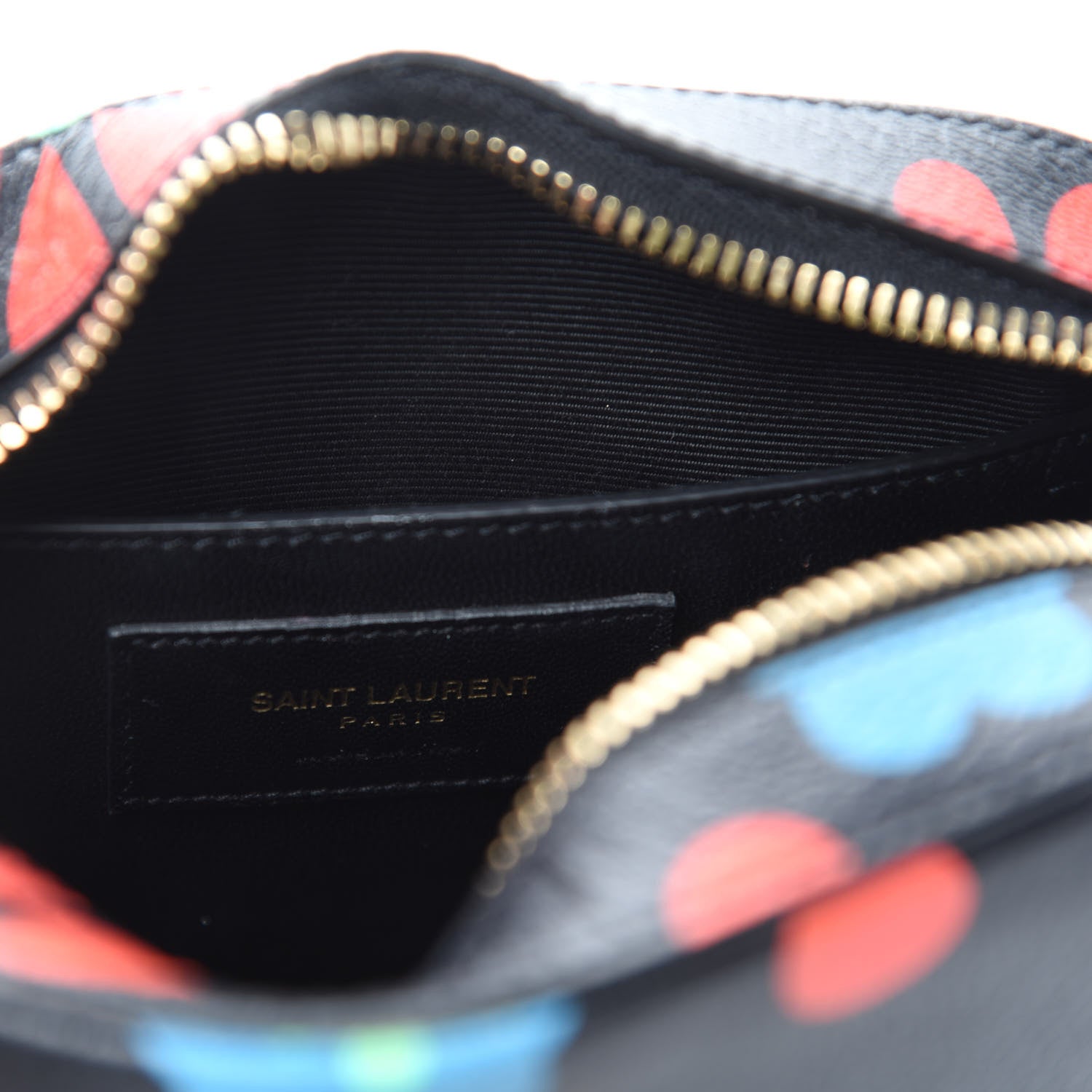 Saint Laurent Calfskin Floral Print Small Classic Monogram Camera Bag Black 8 of 10