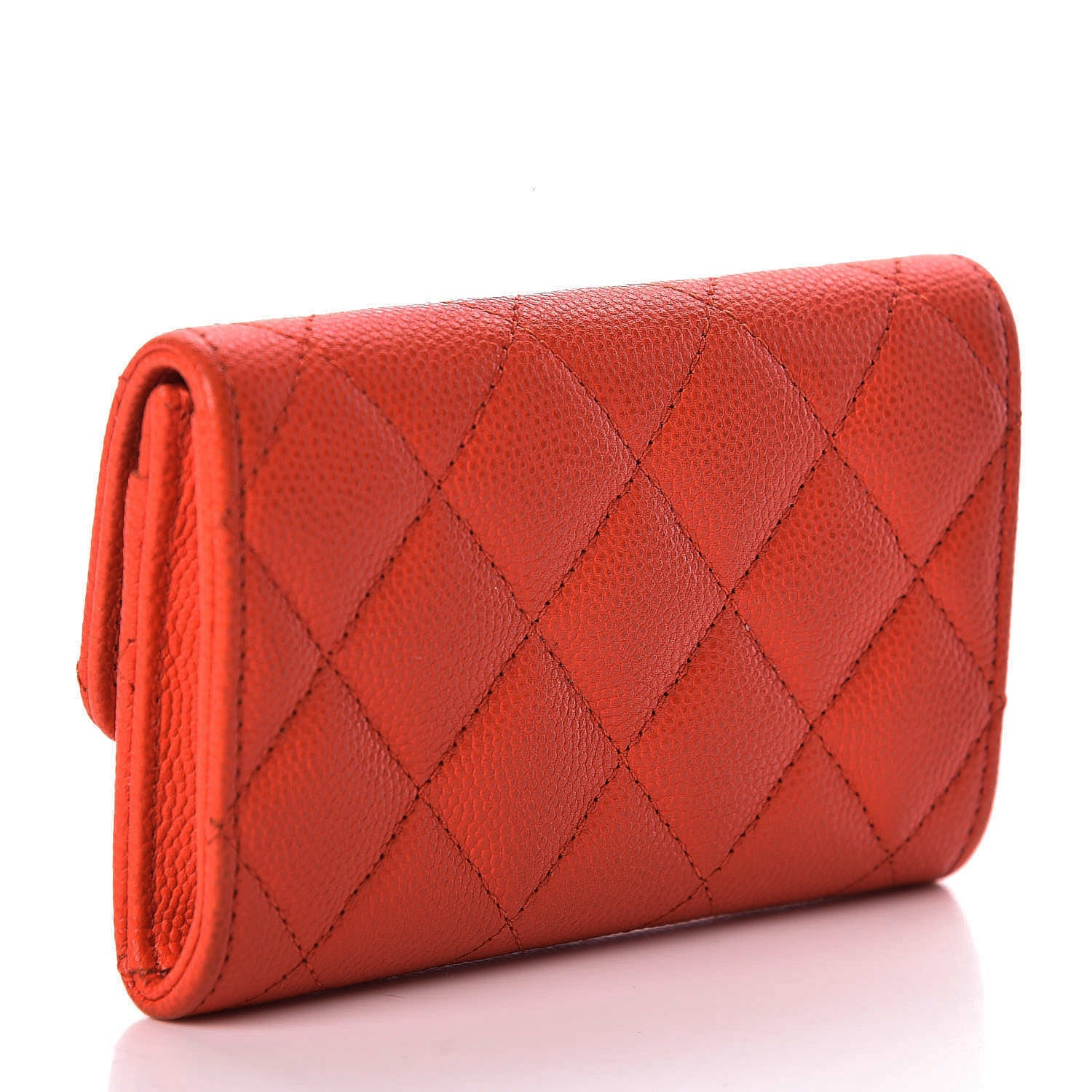 Chanel Caviar Quilted Flap Card Holder Dark Red 3 of 11
