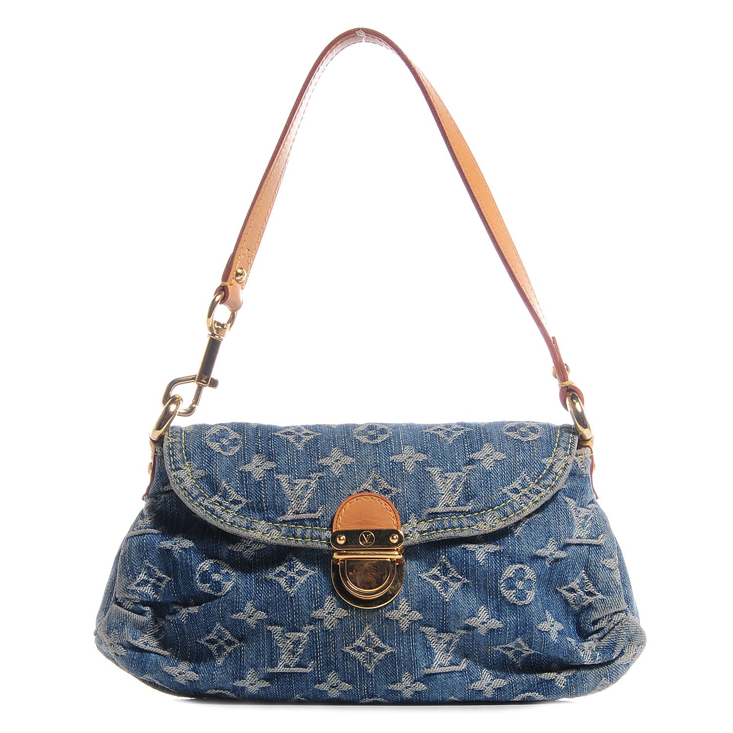 Louis Vuitton Monogram Denim Mini Pleaty Blue 1 of 7